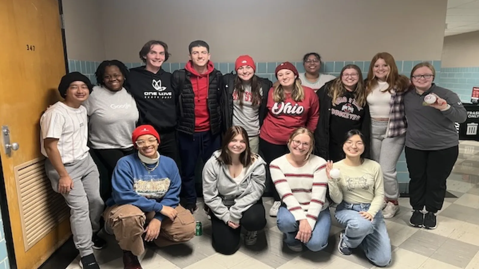 BOLD students pose after creating ornaments