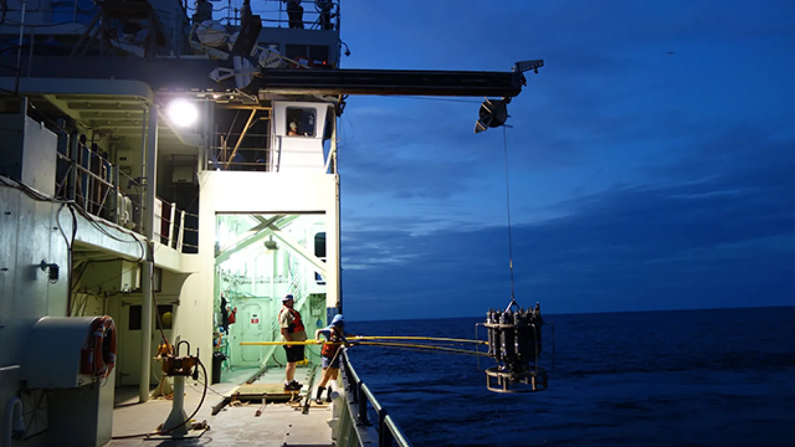 Researchers in the ocean