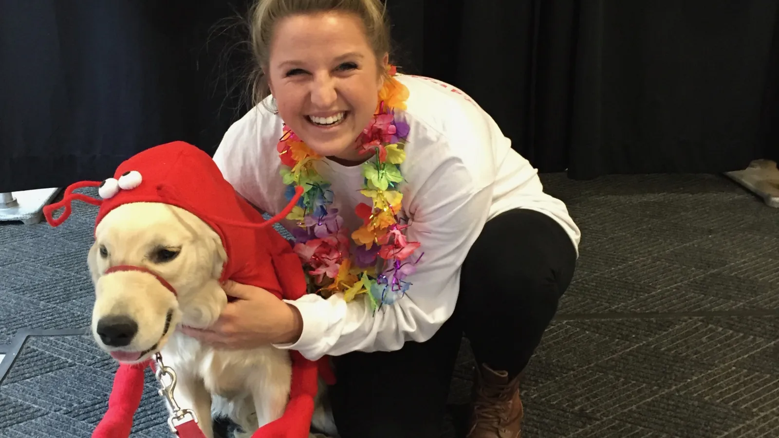 Biology major Kendall Searer and best friend