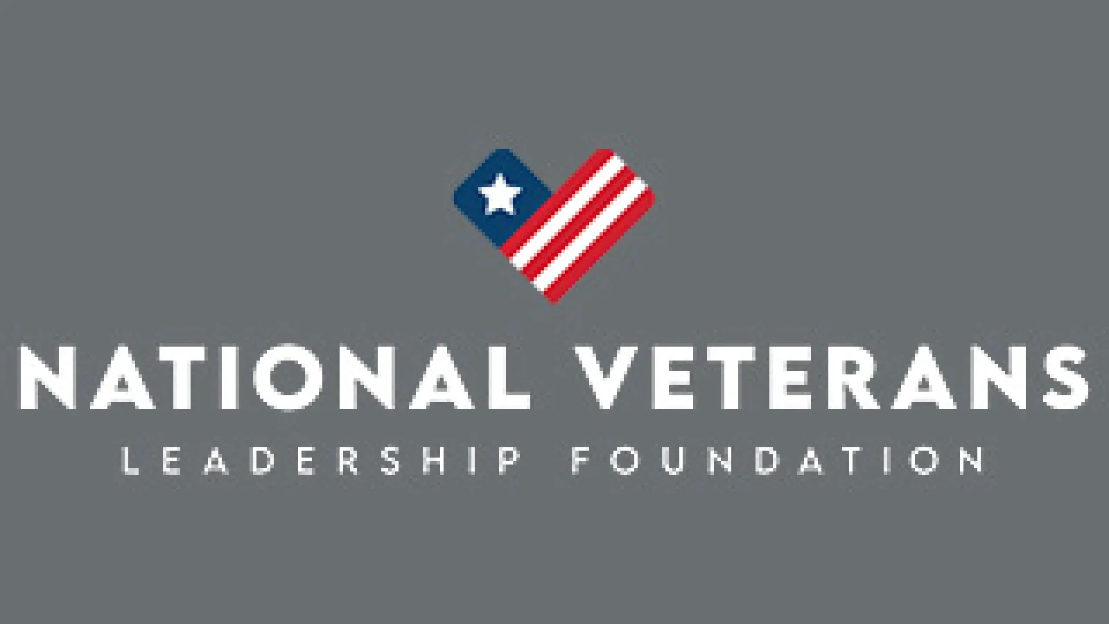 National Veterans Leadership Foundation logo of a heart with simplified American flag pattern
