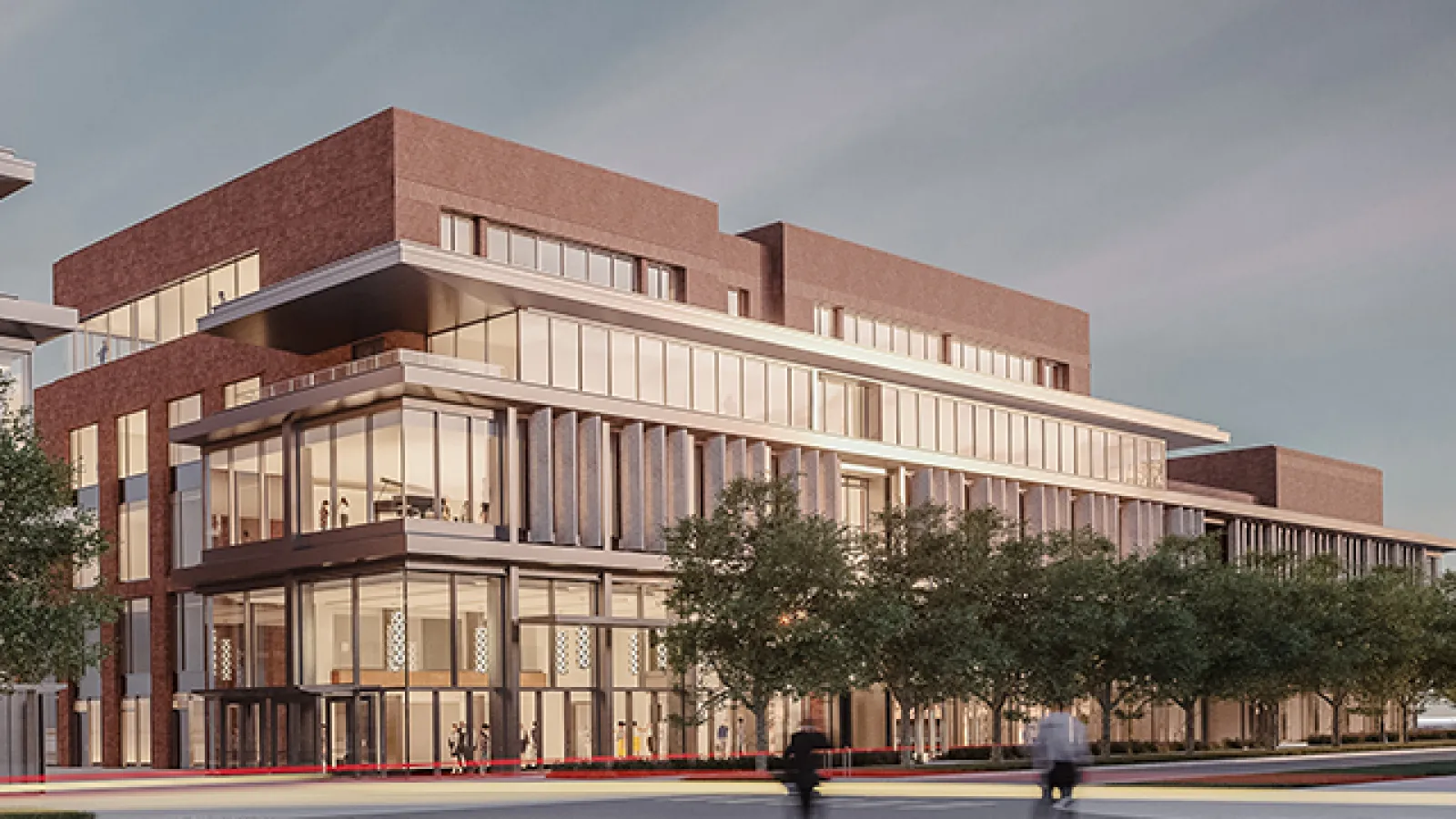 Exterior of new School of Music building