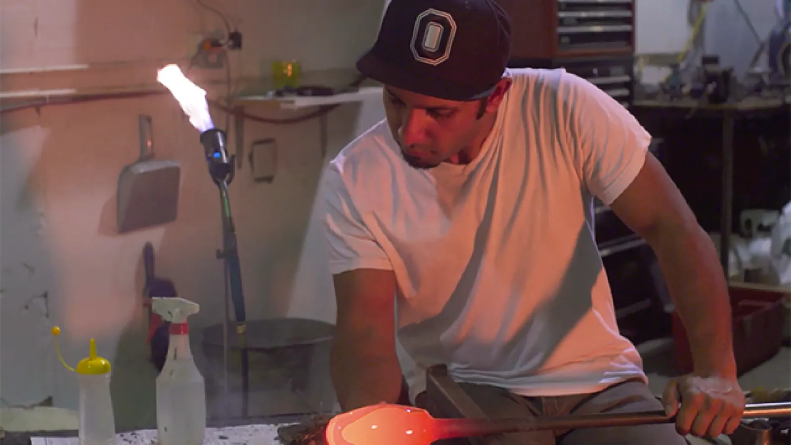 Shahid Khan making glass